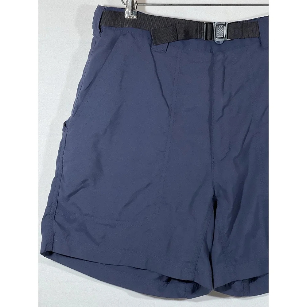 LL Bean Shorts Mens 34 Blue Belted Outdoor Gorpcore Utility Casual Style